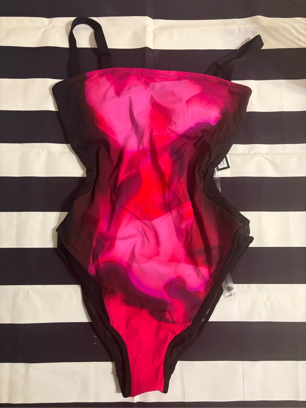BNWT TA3 Squarey Mesh Contour One Piece Swimsuit XL Short